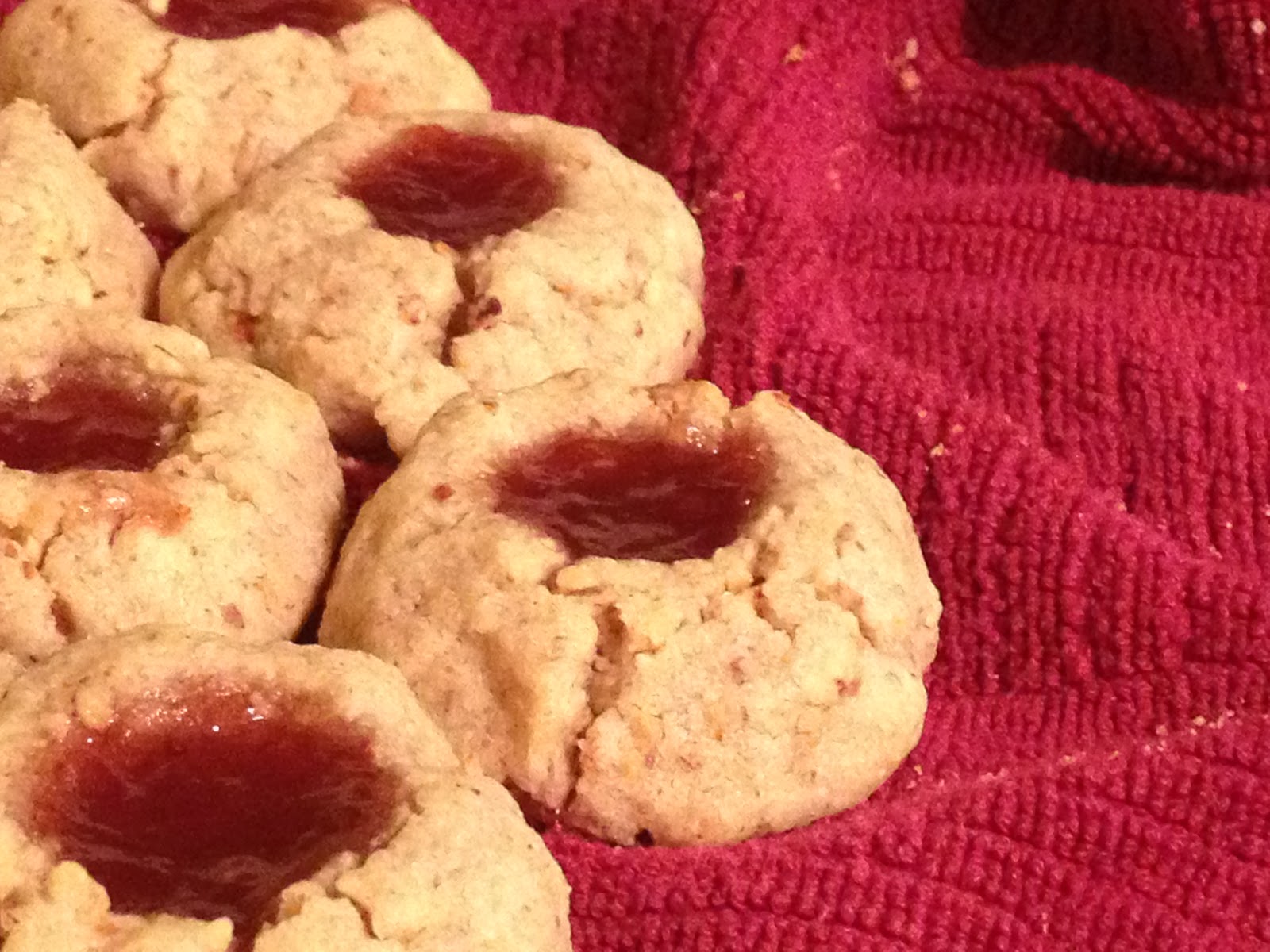 The Nerdy Chef Passover Almond Thumbprint Cookies