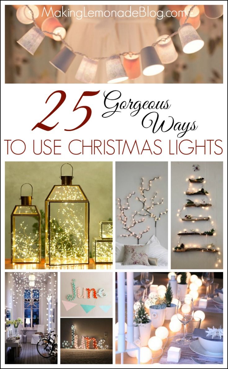 People are putting their christmas lights back up to spread cheer 25 Gorgeous Ways to Use Christmas Lights (not just for Christmas!) | My
