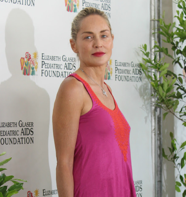 Sharon Stone arrives at Elizabeth Glaser Pediatric AIDS Foundation's 23rd Annual 'A Time for Heroes" Celebrity Picnic (June 3, 2012).