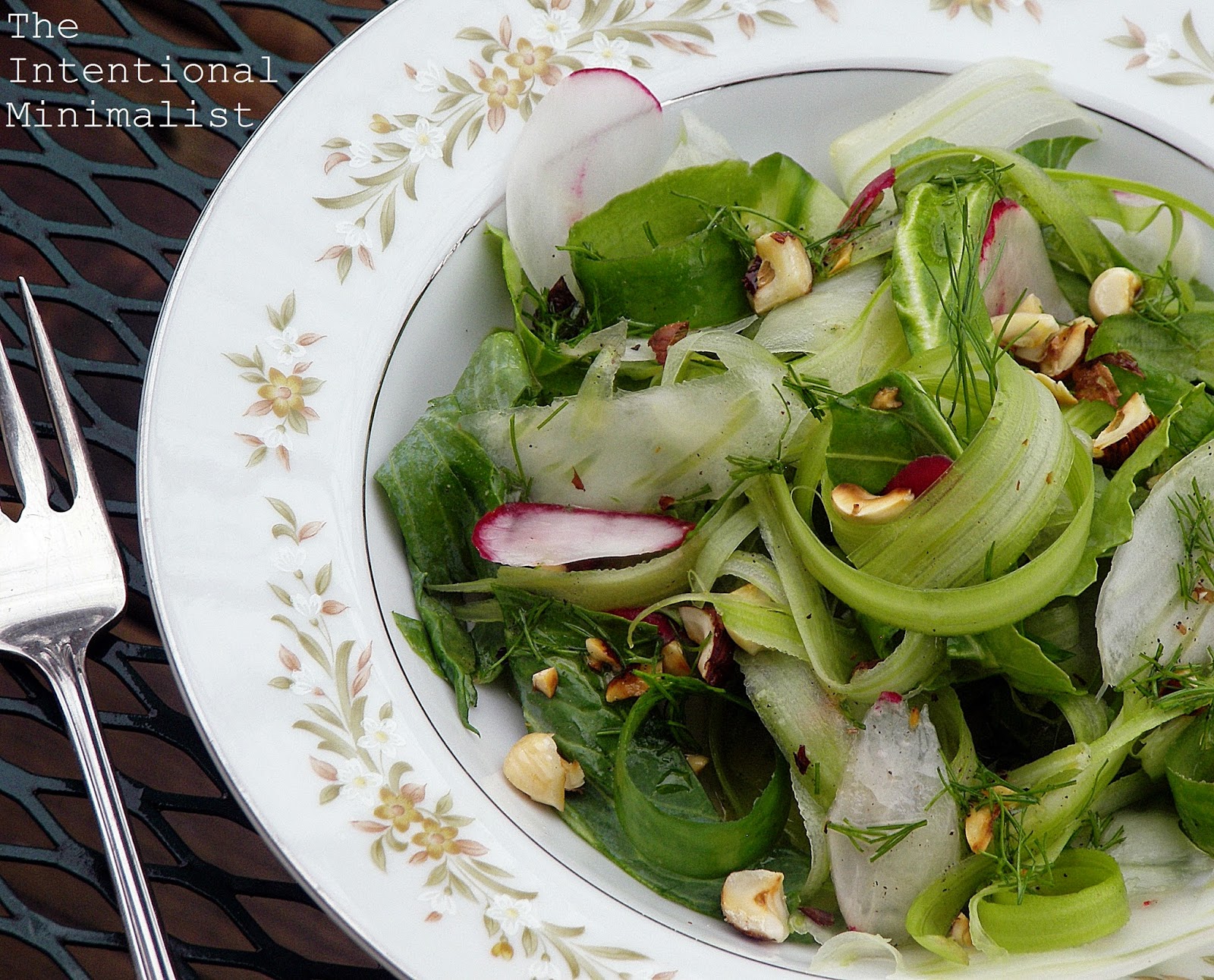 The Intentional Minimalist Shaved Fennel and Swiss Chard Salad with