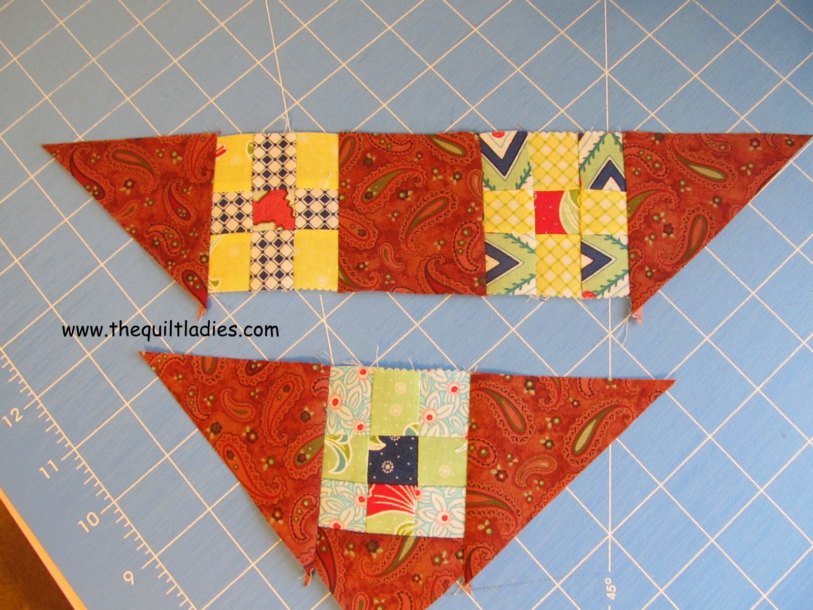 Nine Patch Quilted Table Topper Tutorial by The Quilt Ladies