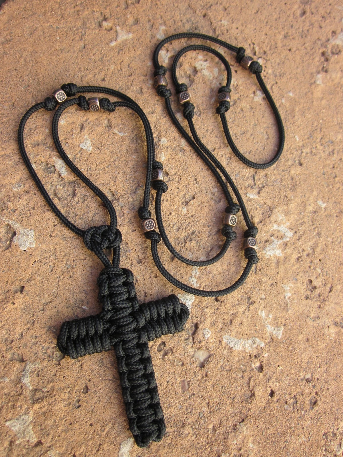 wearartbyjulie Micro Paracord Rosary with Beads and 550 Paracord Rosaries