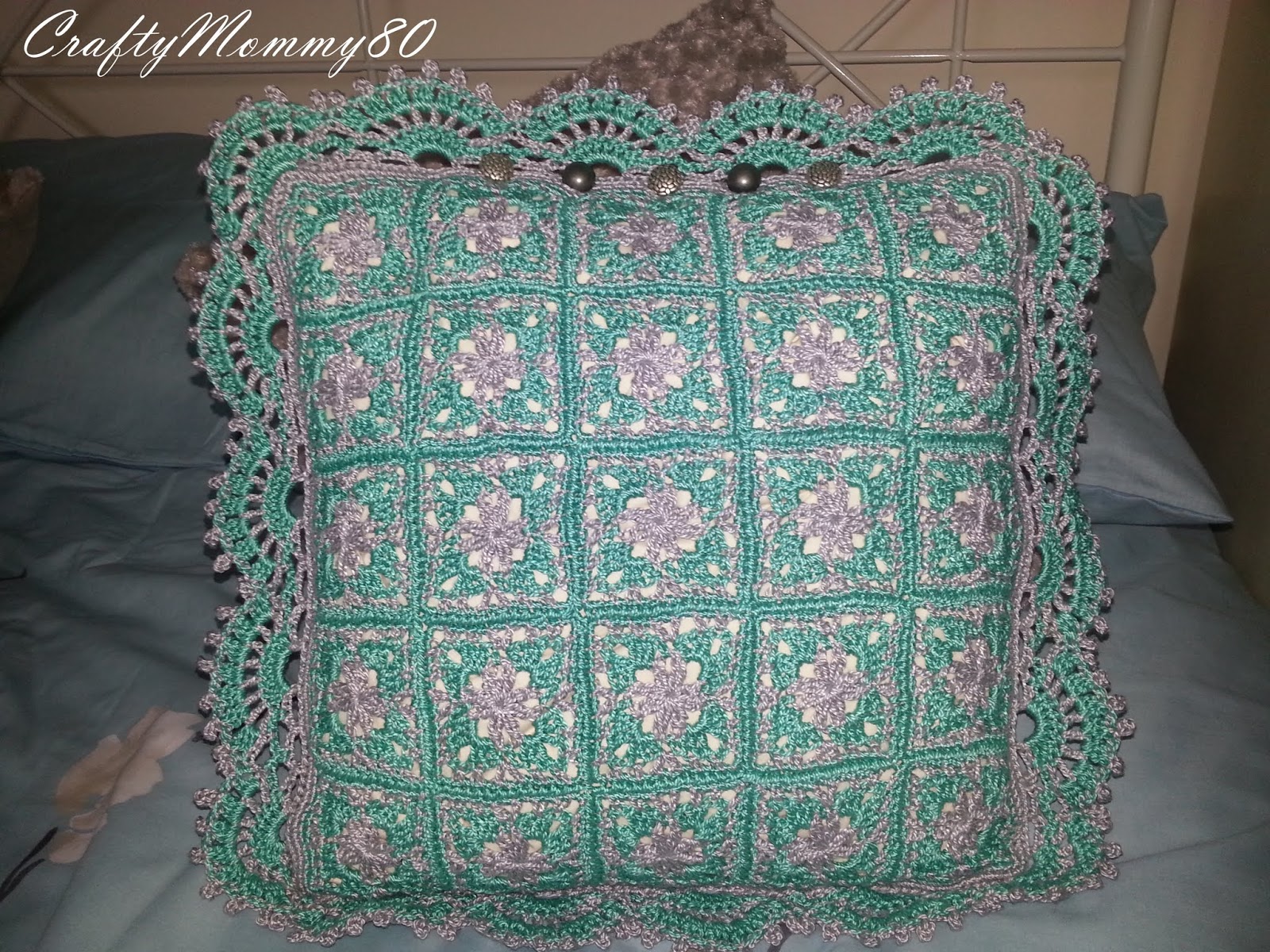 Crafty Mommy Crochet Motif Cushion Cover