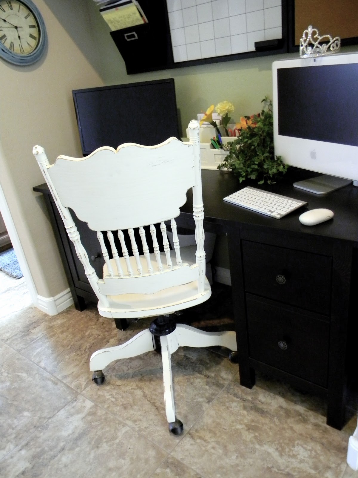 Little Bit of Paint Thrifty Thursday Antique Office Chair