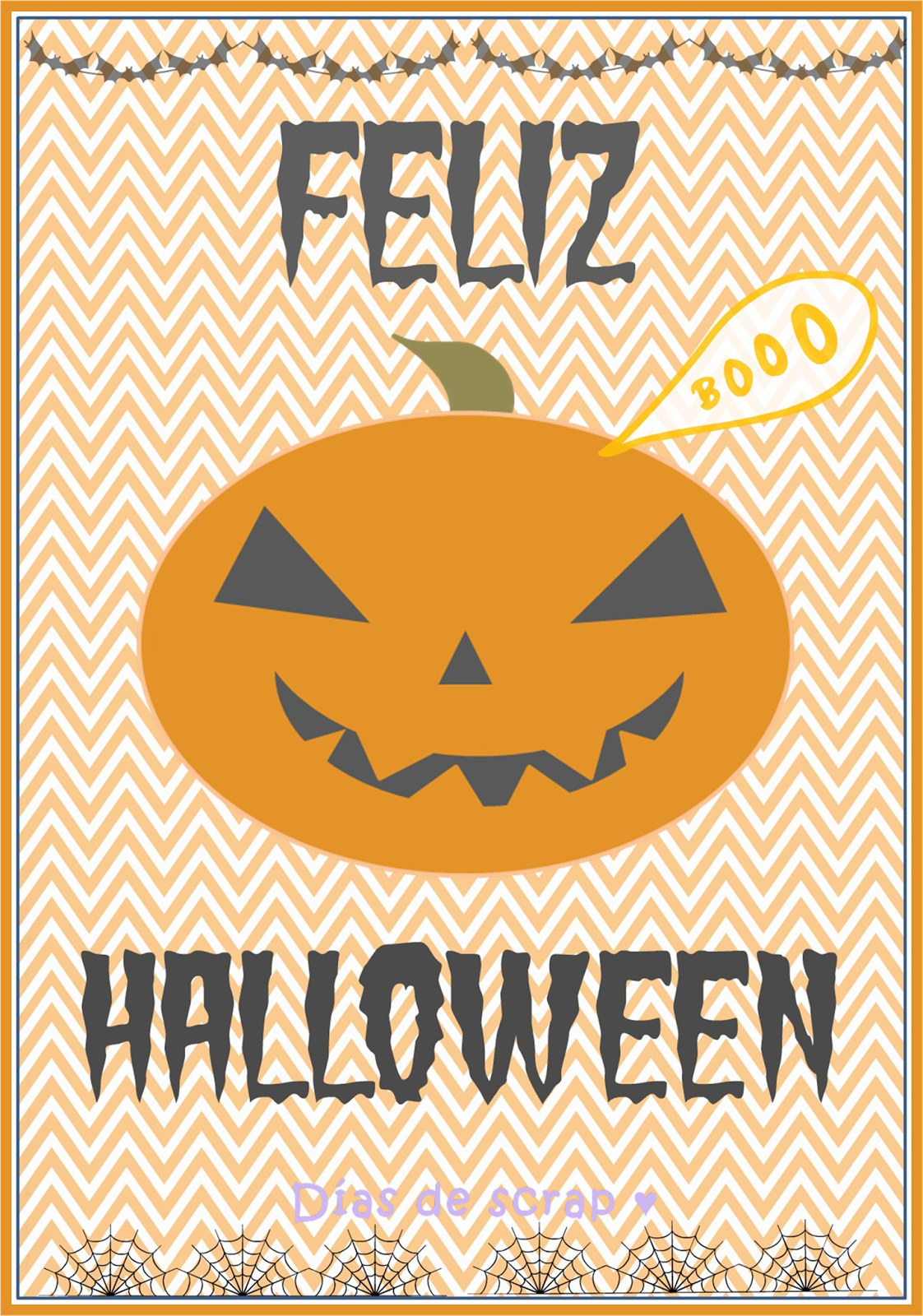 Cartel descargable freebie Feliz Halloween