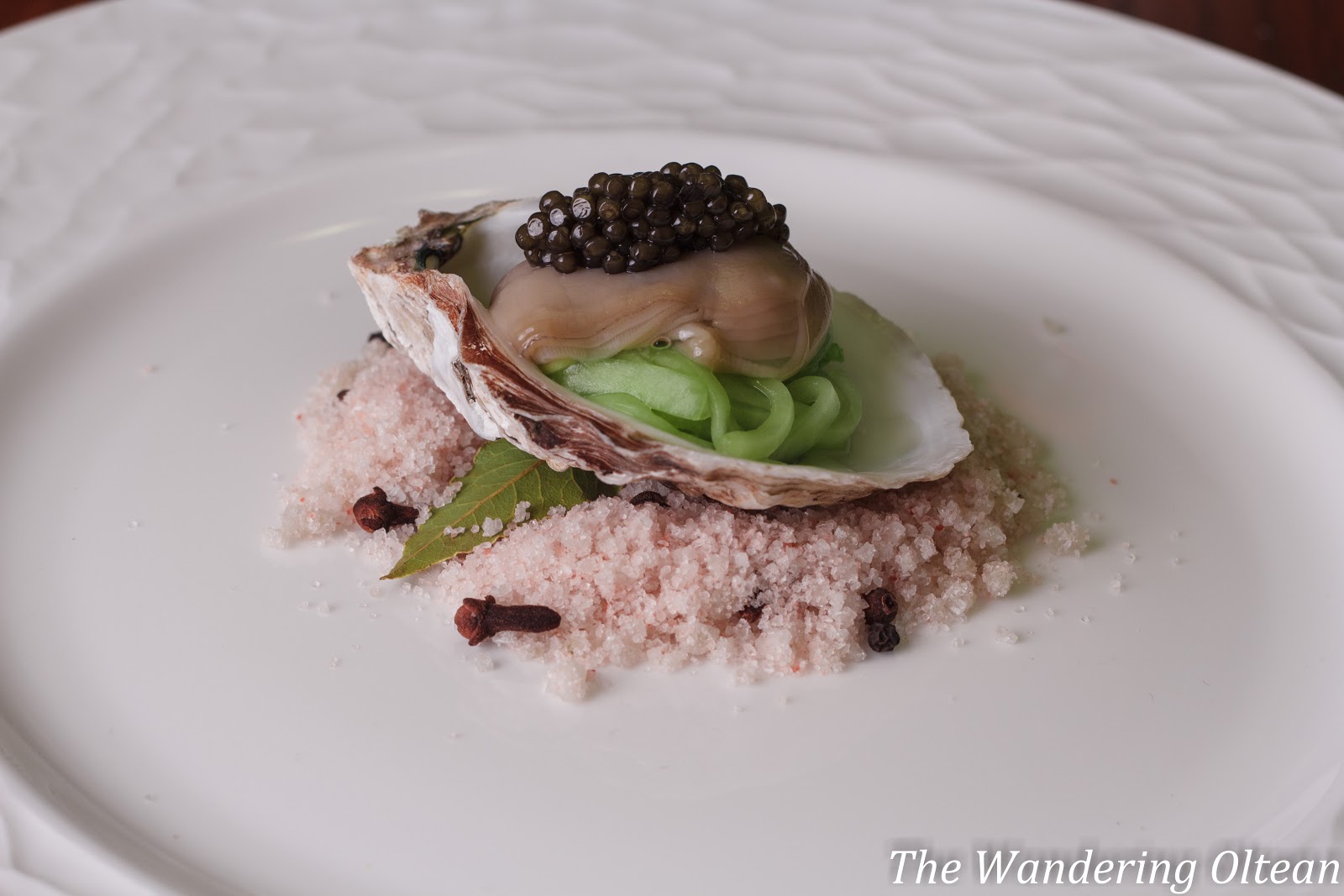 Pickled Oysters with English Cucumber "Capellini" and Dill The Wandering Oltean