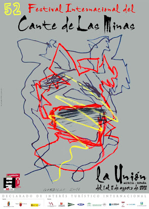 Cartel del 52 FESTIVAL INTERNACIONAL DEL CANTE DE LAS MINAS EN LA UNIÓN 2012