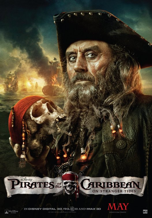 Pirates of the Caribbean 4 Blackbeard poster