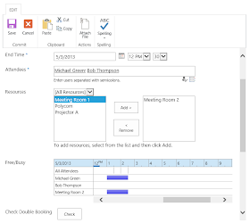 Create meeting in SharePoint 2013
