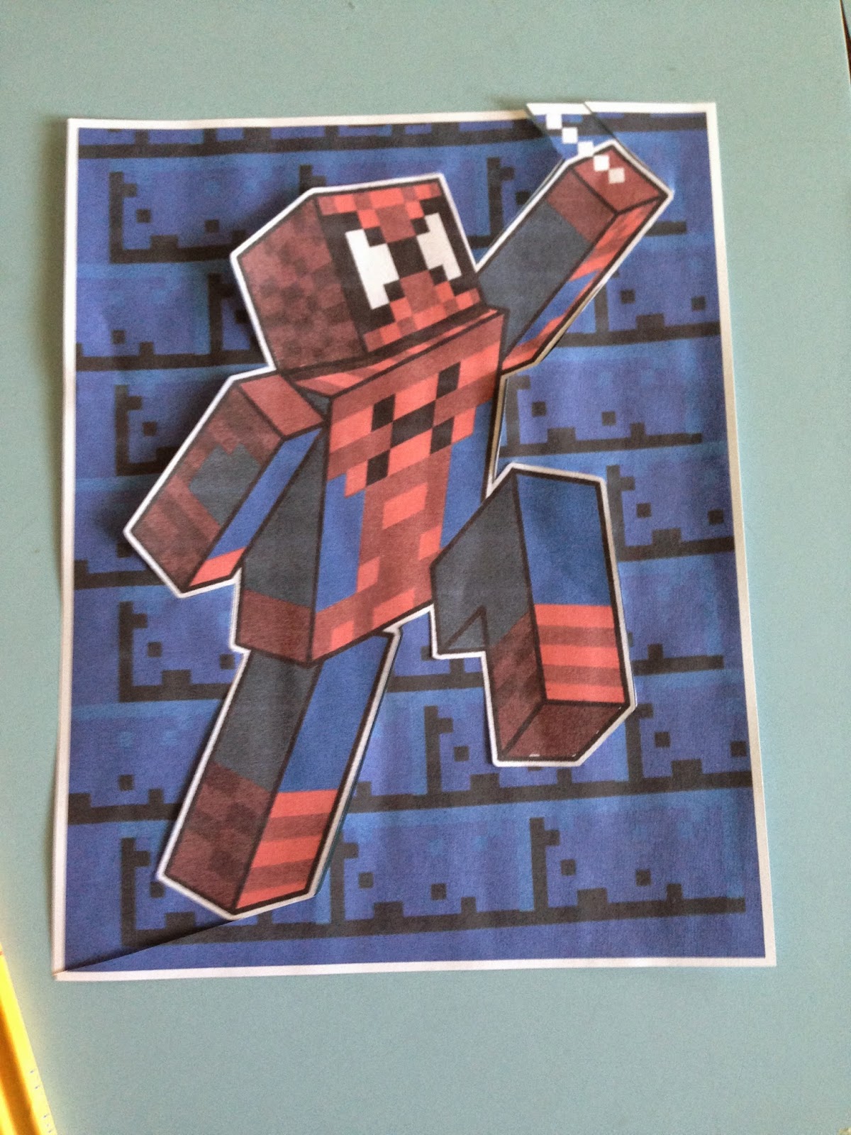 Between the Rabbit's Ears: DIY: Easy Peasy Minecraft Art