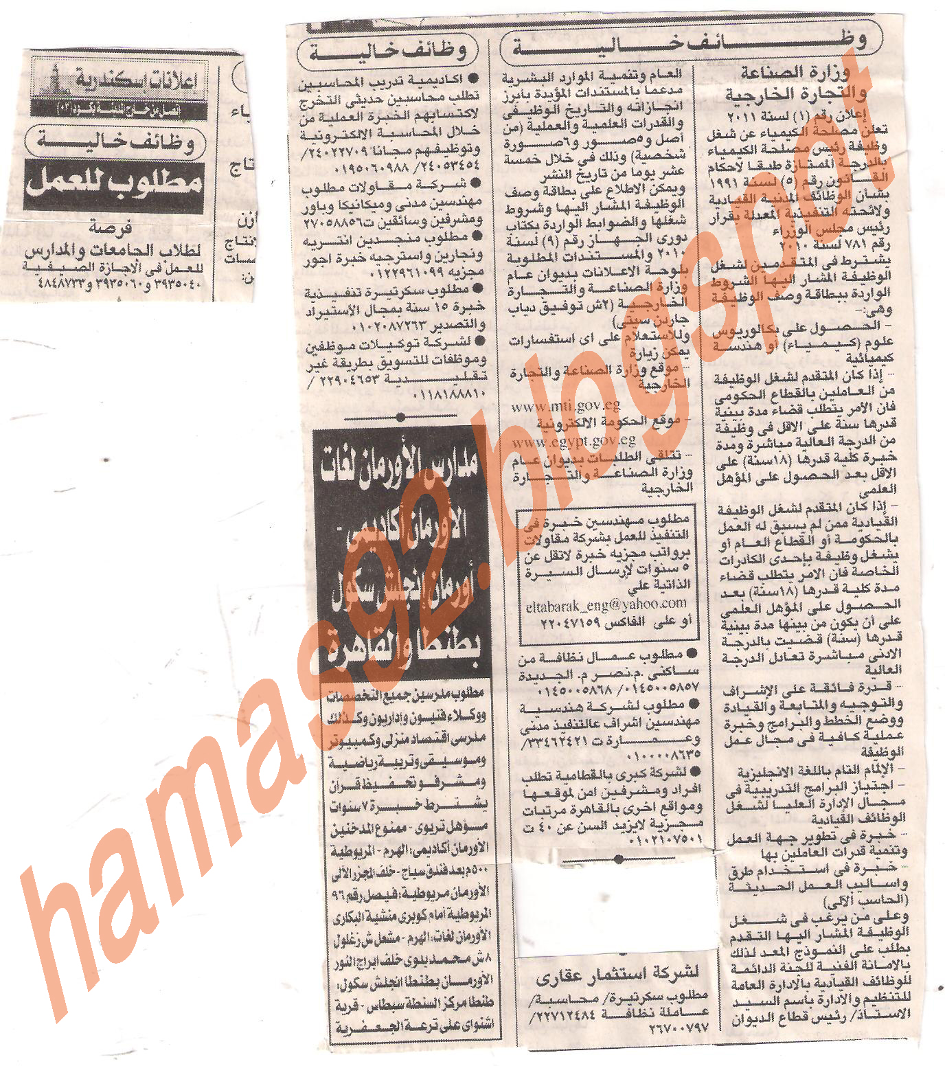 وظائف خالية من جريدة الاهرام الاحد 10 يوليو 2011 Picture+003