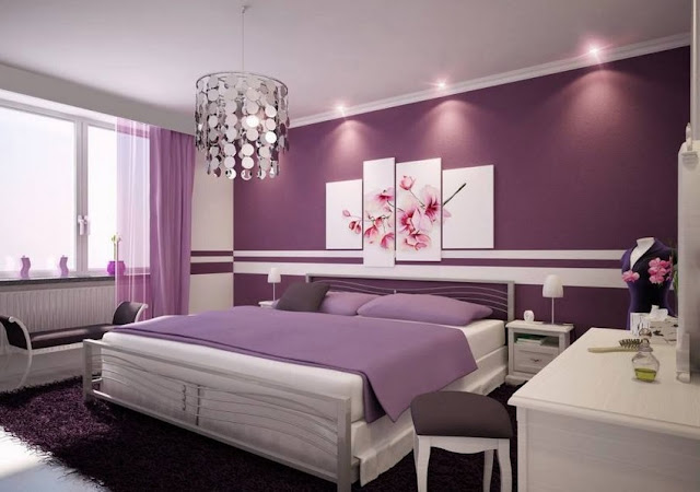 Desain Ruangan Dengan Cat Warna Ungu yang Elegan rumpibanget.blogspot.com