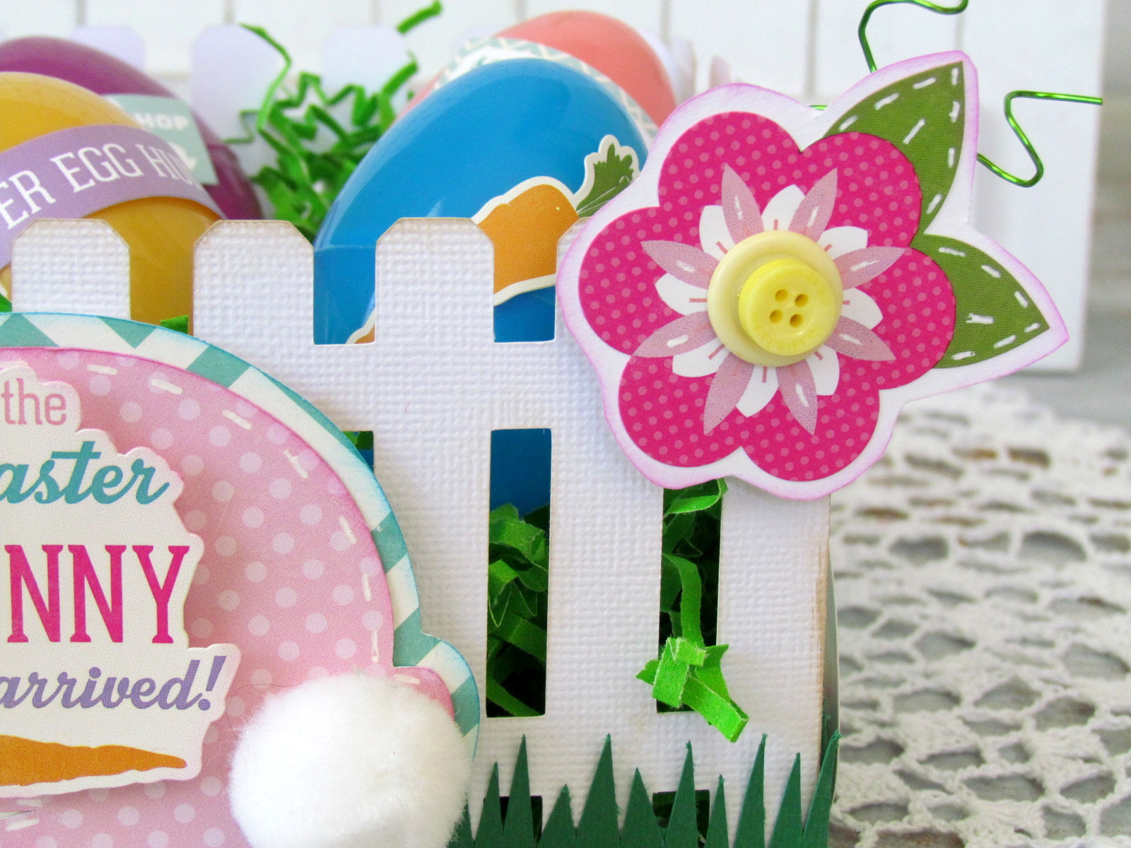 Picket Fence Easter Basket Ribbons & Glue