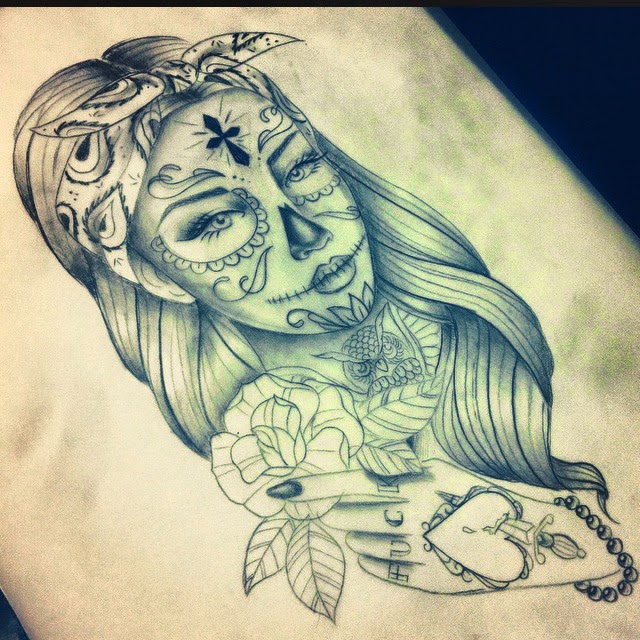 Besaly Tattoo: Santa Muerte Catrina tatuaggio / Santa Muerte Catrina tattoo