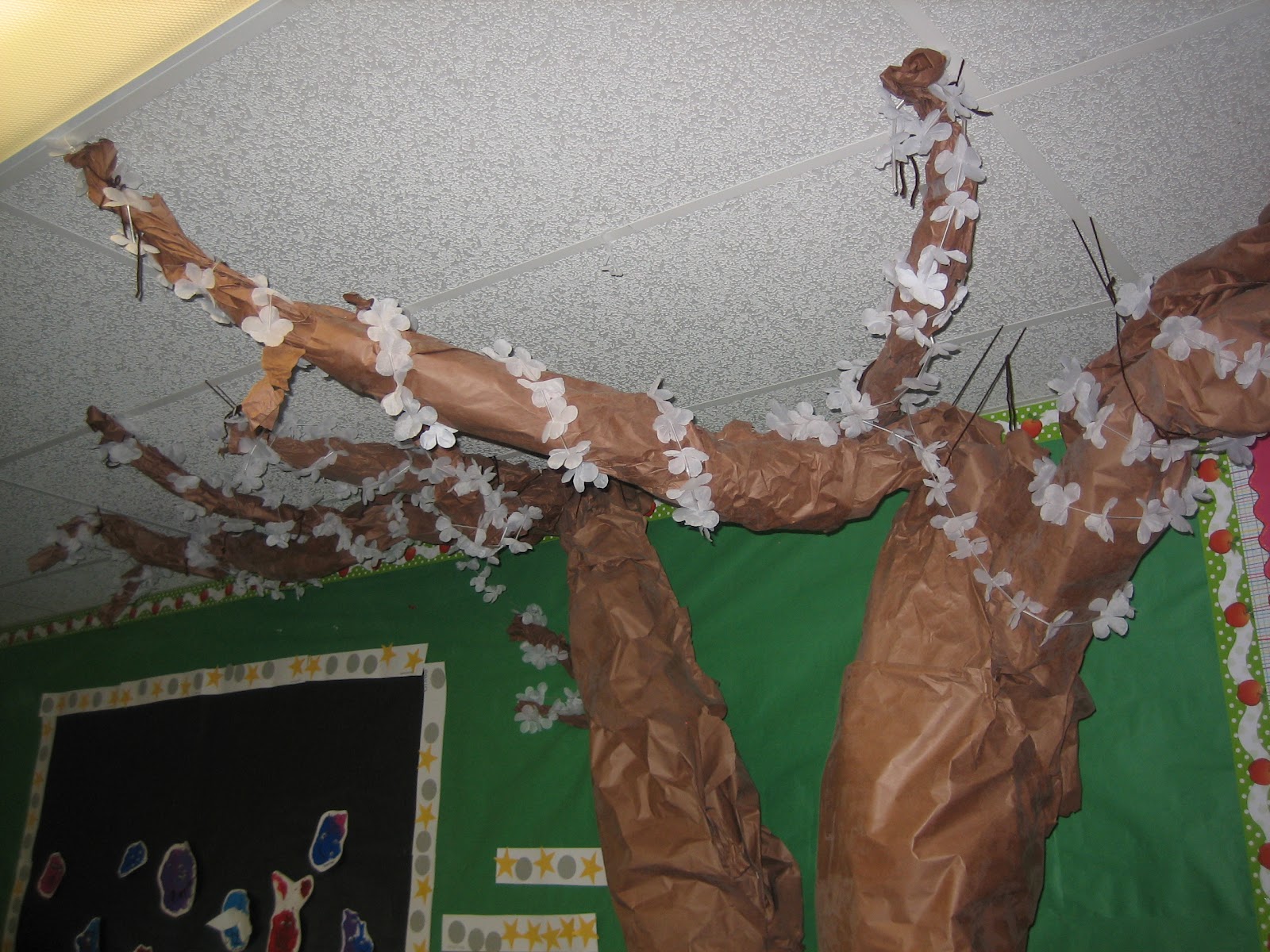 Teaching The Little People The Butcher Paper Classroom Tree in Spring