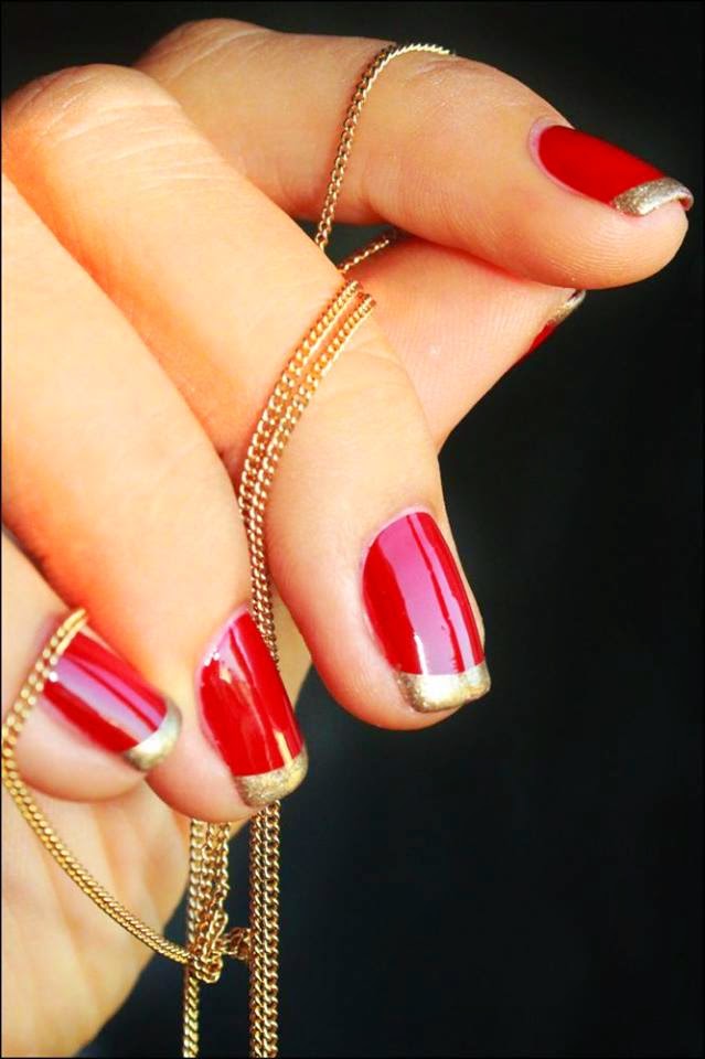 Awesome Red and Gold Nail Designs - B & G Fashion
