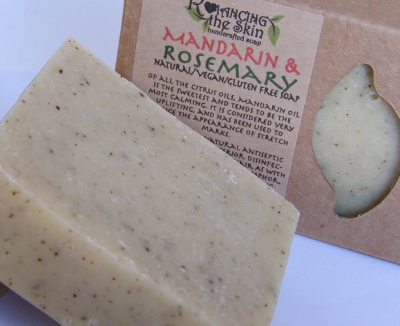 Natural Mandarin & Rosemary Soap (Vegan/Gluten Free)