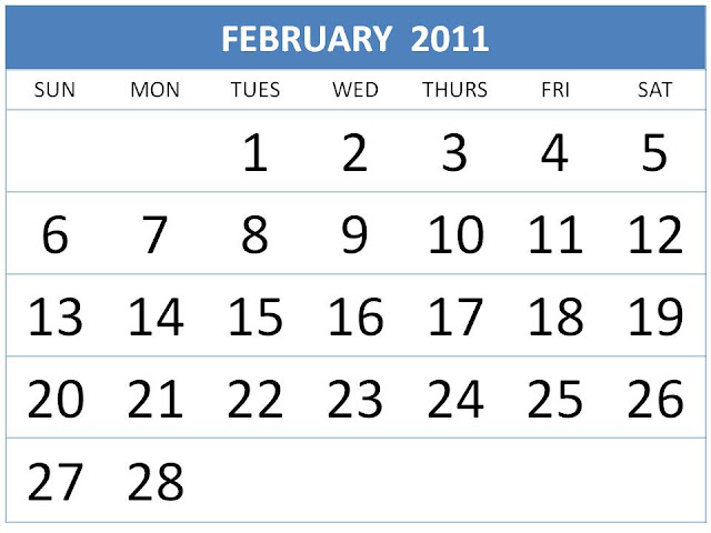 Free 2011 word calendar blank