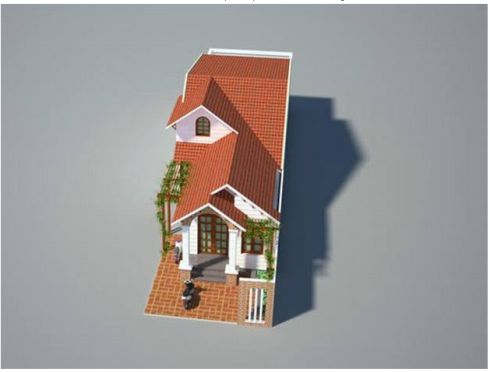 Mẫu nhà cấp 4 diện tích 5×20 - Nhà cấp 4 đẹp Phối cảnh mẫu nhà cấp 4 diện tích 5×20