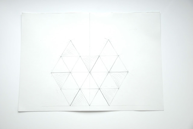 geometryczny organizer na biurko - szablon