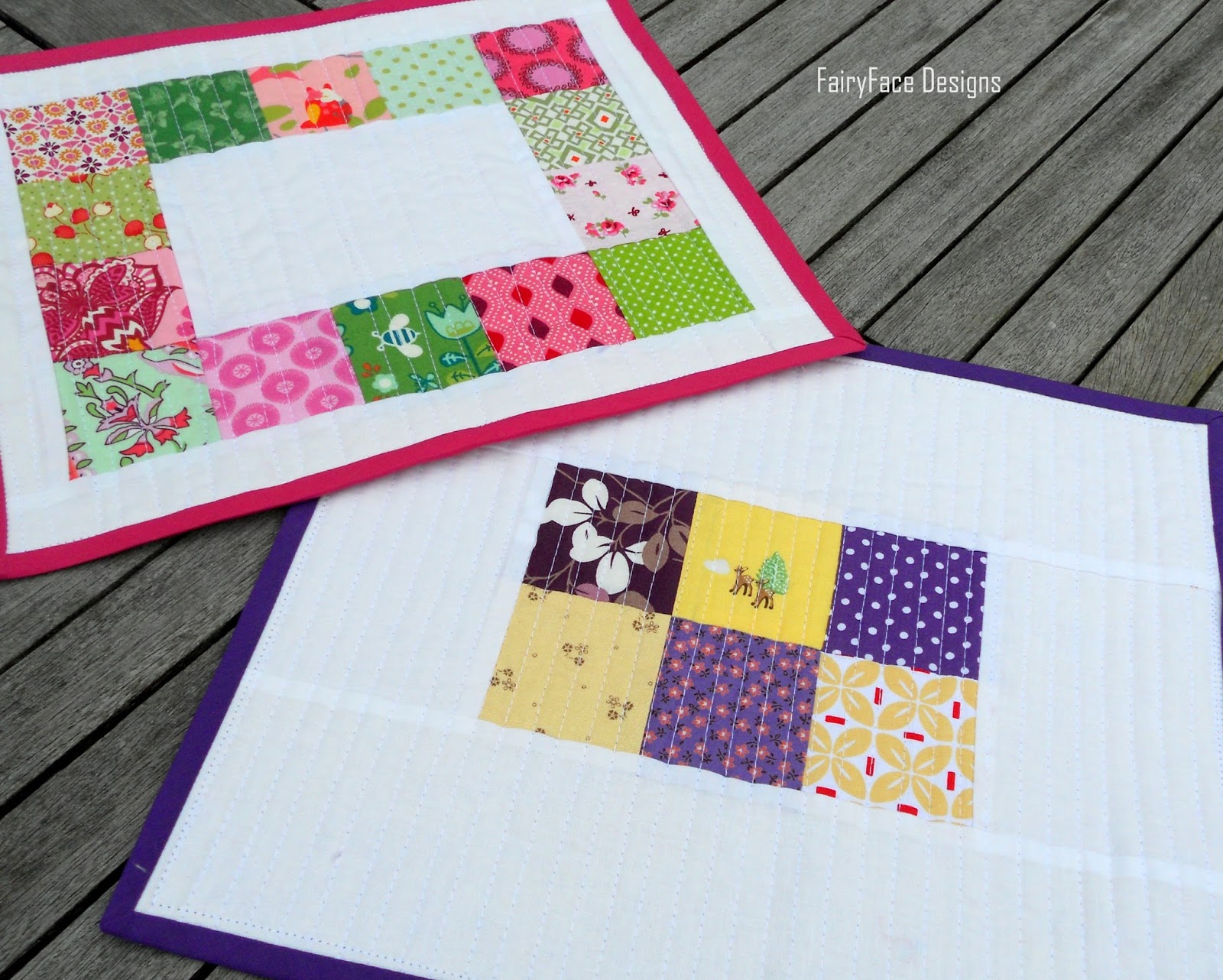 FairyFace Designs {Easy Peasy} Quilted Placemats Tutorial