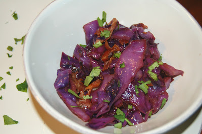 Balsamic Red Cabbage with Bacon