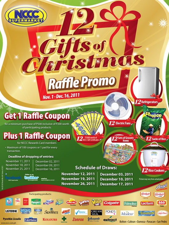 d i g g davao nccc supermarket 12 gifts of christmas raffle promotion