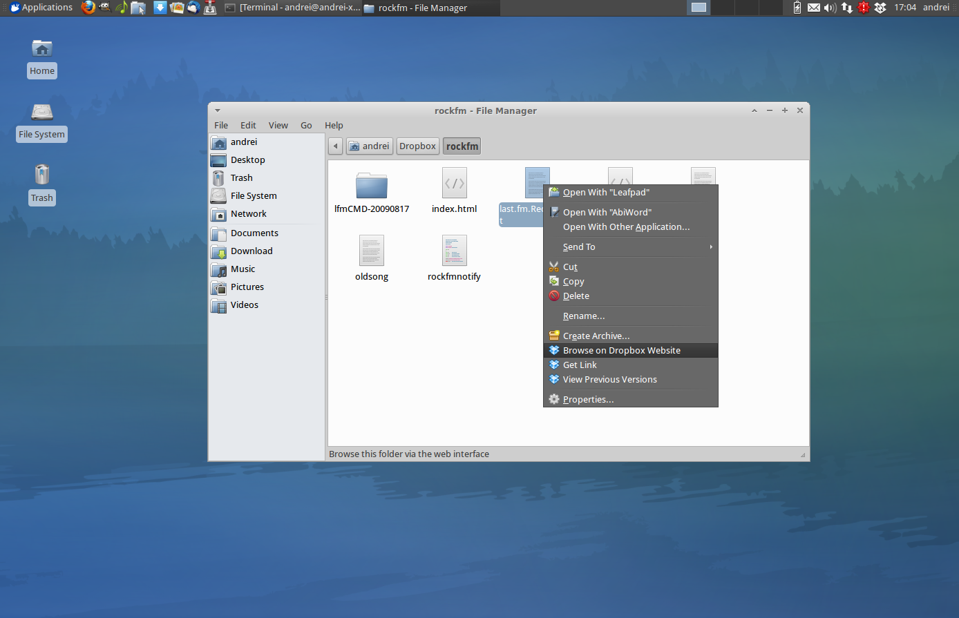 How To Install Dropbox In Xubuntu And Get Thunar Integration Xfce Web Upd8 Ubuntu Linux Blog
