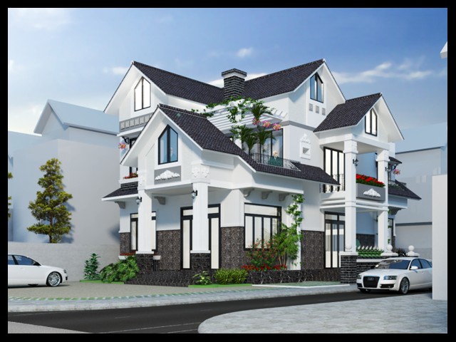 Mẫu nhà biệt thự 2 tầng đẹp, tráng lệ - 1 mau-nha-biet-thu-2-tang-dep-trang-le-1