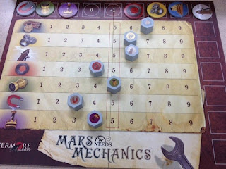 market board for Mars Needs Mechanics game