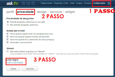 Como desbloquear um Ask Imagem de 3 passos ensinando a desbloquear um perfil no Ask