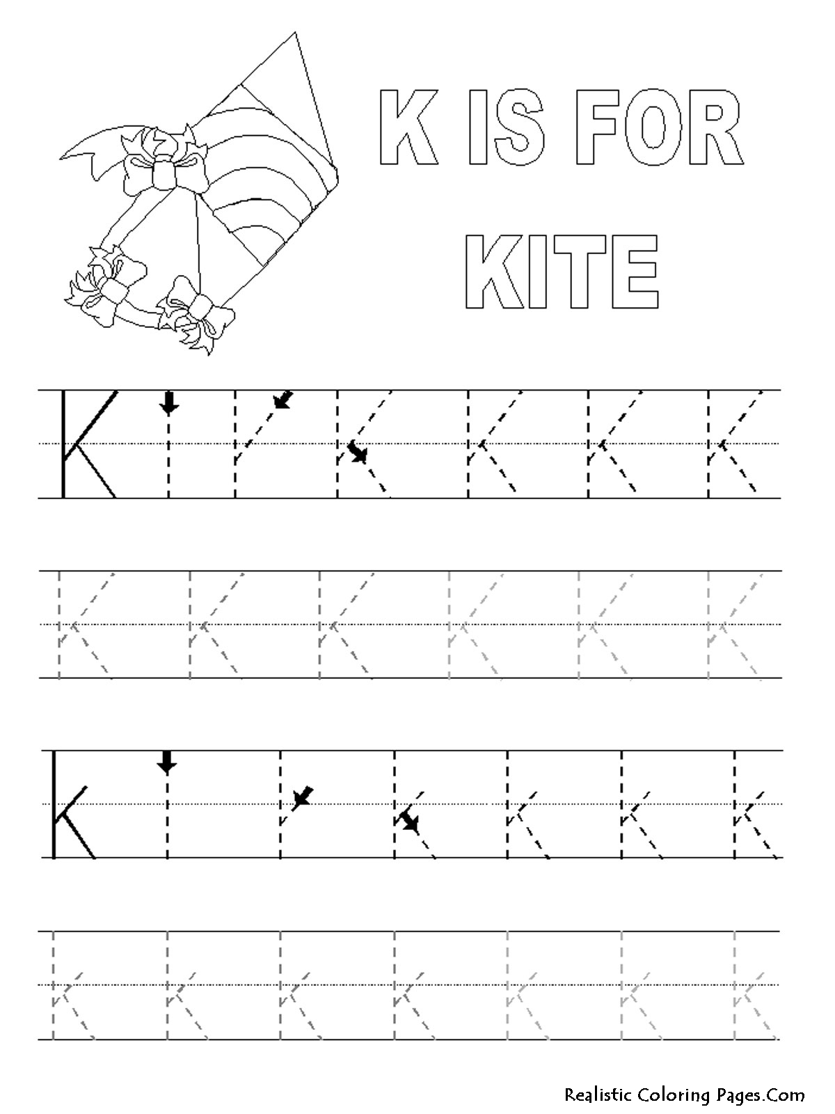 free printable letter k