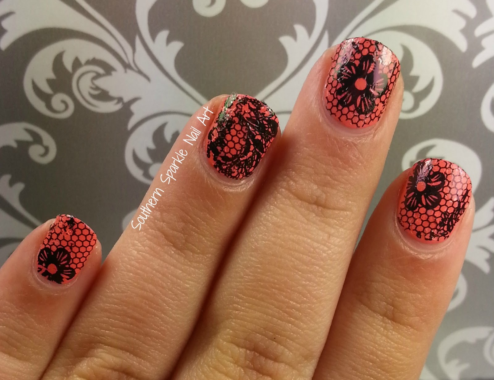 Gothic Lace Nail Art Stickers - wide 10