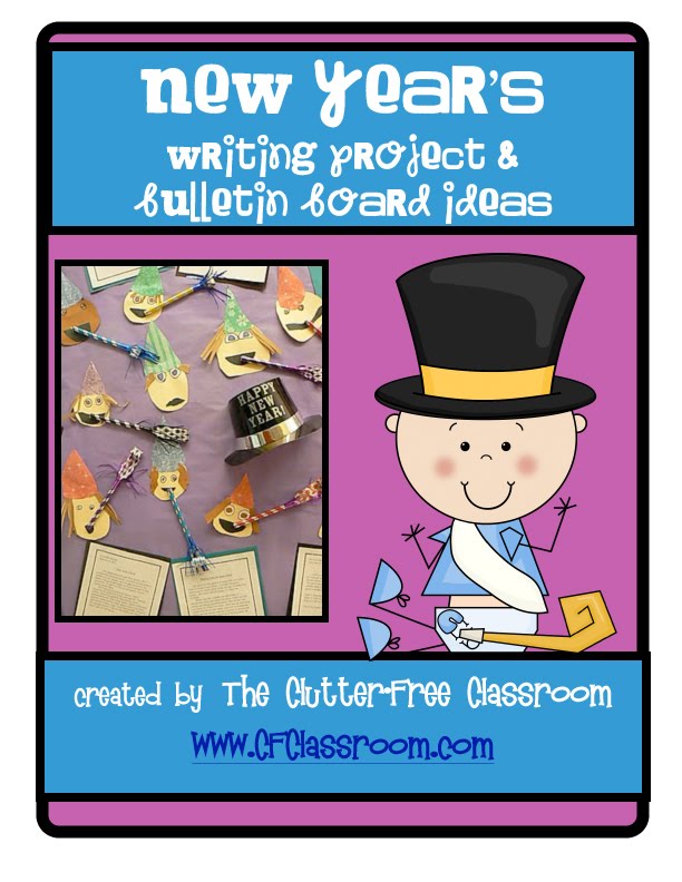 Happy new year 2017 New Year's Resolutions Writing Kit for Grades K-5 - Clutter-Free Classroom