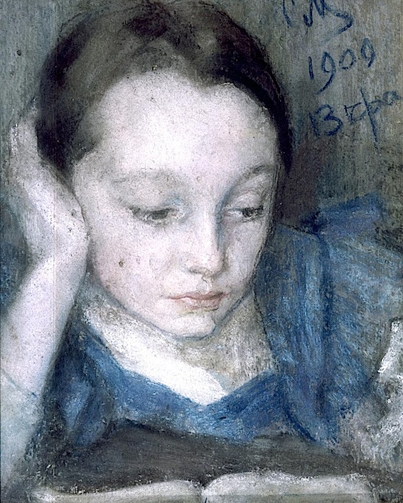 Sergei Ramenskoye. Retrato de la hija del artista,1909