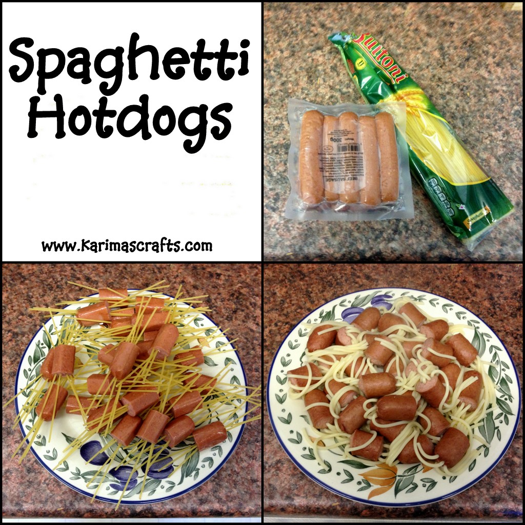 Karima's Crafts Spaghetti Hot Dogs Recipe