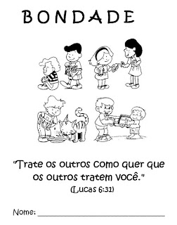 atividades variadas sobre bondade fidelidade amor paz