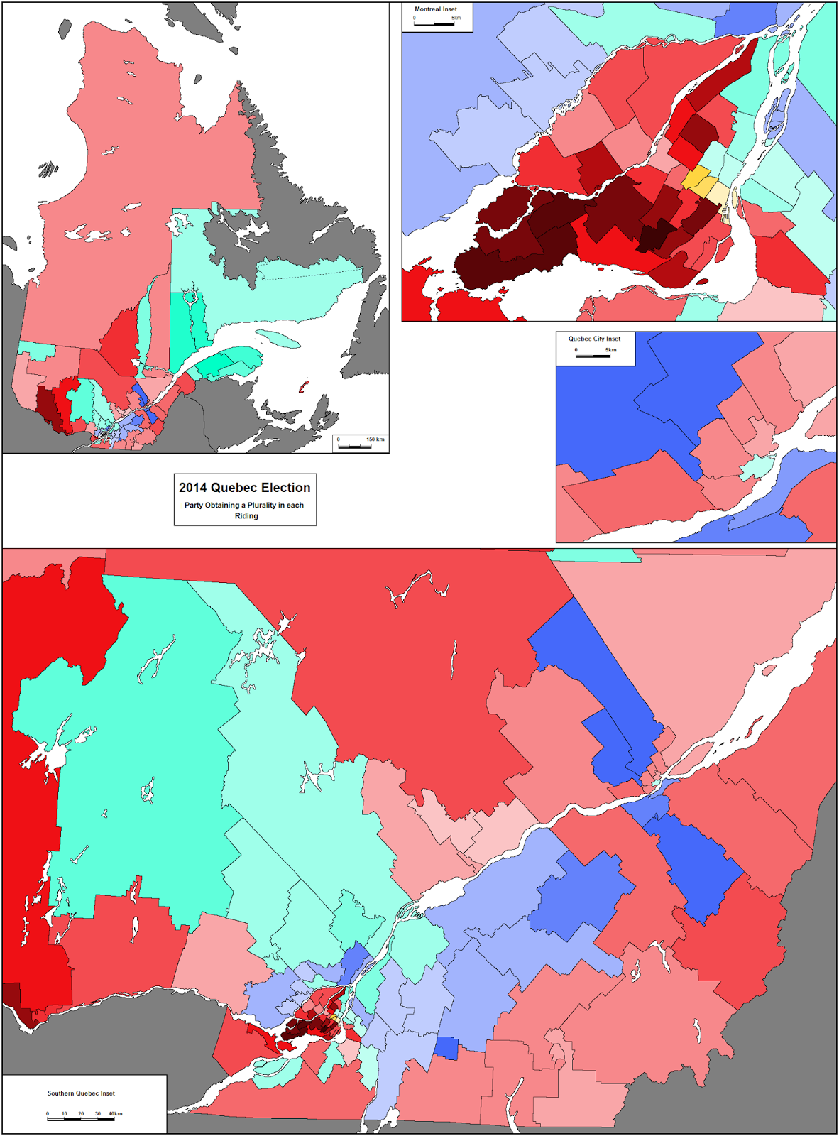 Canadian Election Atlas Quebec 2014 election results