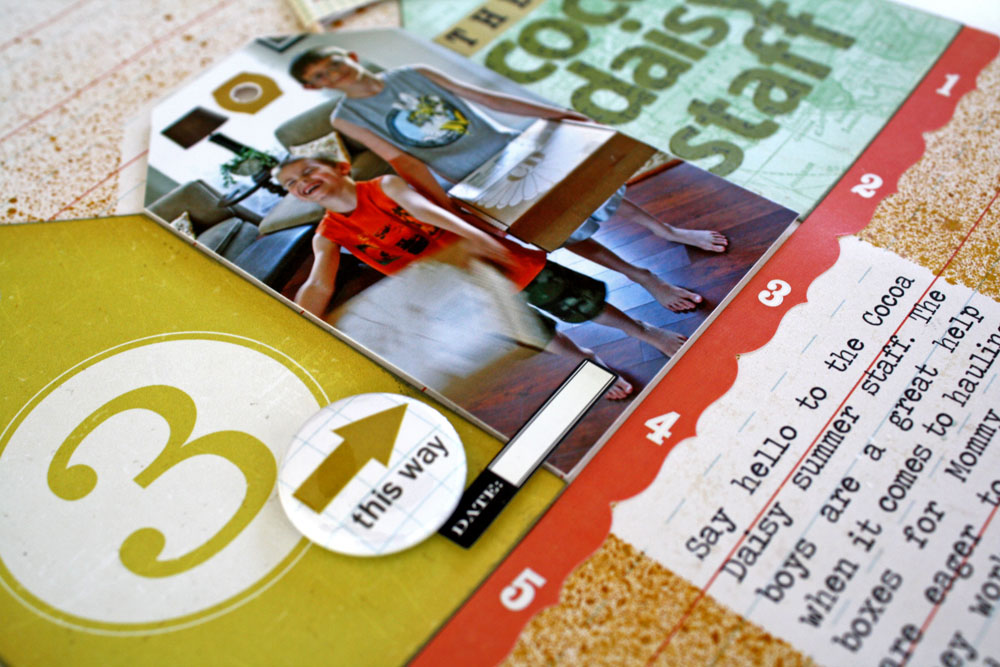 paper rhino Cocoa Daisy July kit and layouts!