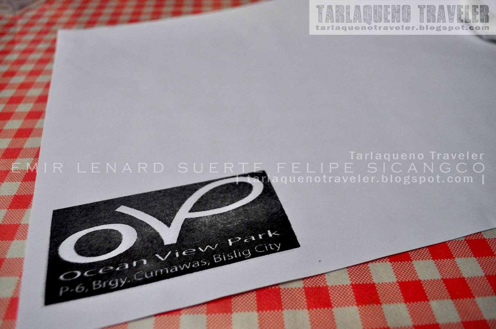 Ocean View Park Place Mat