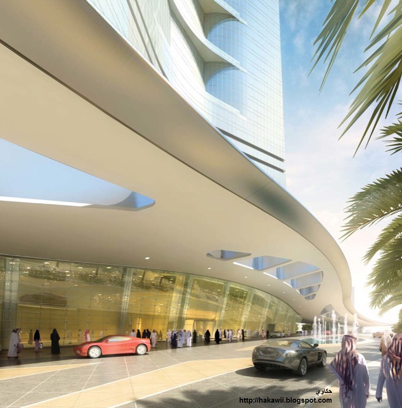 حكاوي Pictures of the Kingdom Tower in Jeddah The highest tower in the world