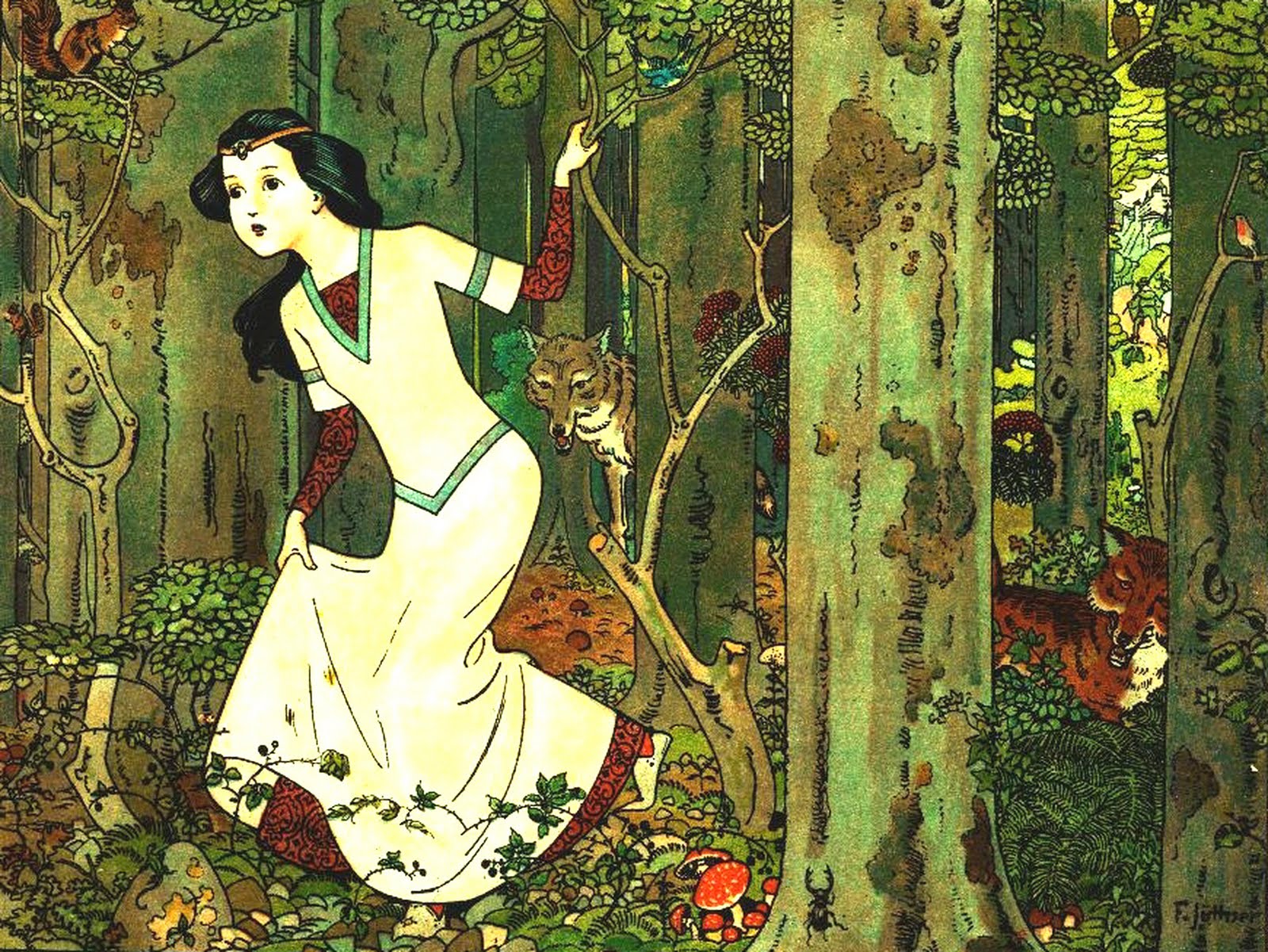 Snow White in the Woods