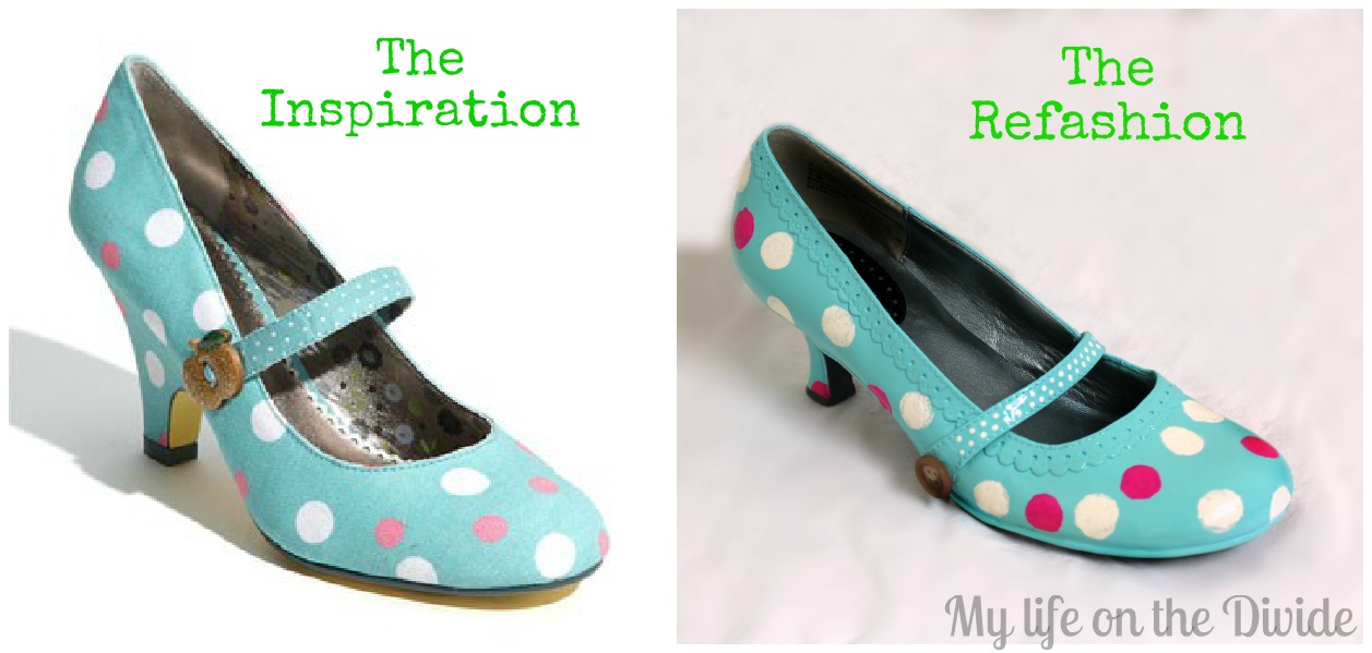 My Life on the Divide Polka Dot Shoe Refashion