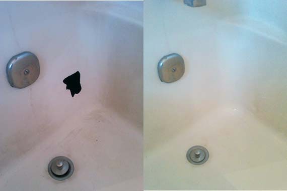 how to fix a hole in a fiberglass tub