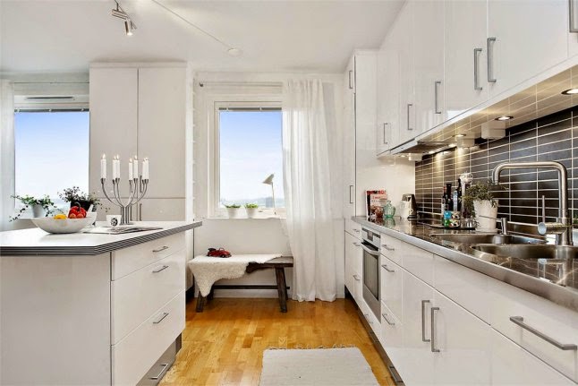 Boho deco chic: cocinas blancas, grandes, pequeñas, en l o en u ... Cocinas blancas modernas