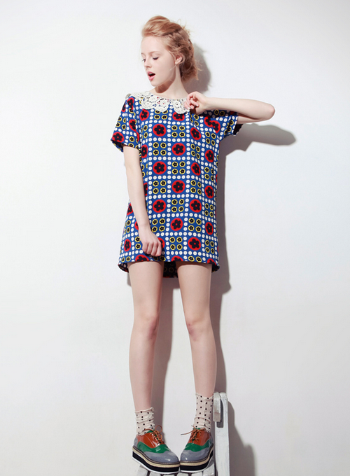 Lylisa Retro Daisy Print Dress