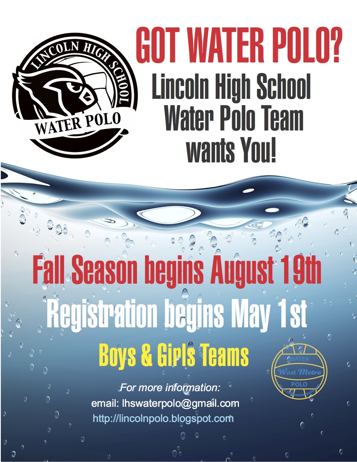 lincoln high school water polo club 5 1 13 6 1 13 cardinal flyers