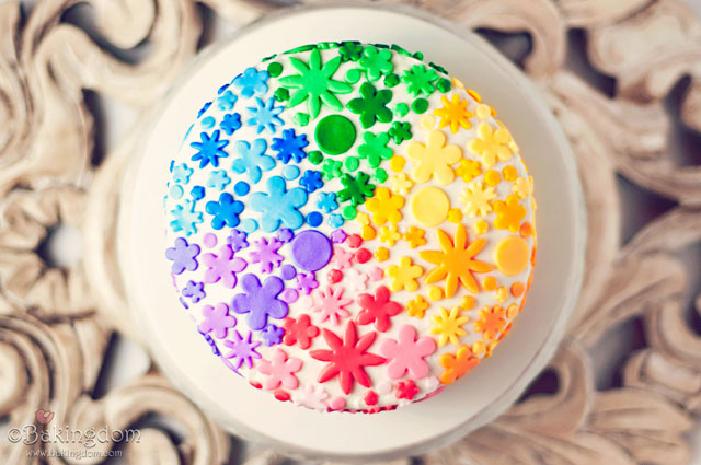 Rainbow Color Wheel Layer Cake Rainbow Color Wheel Layer Cake