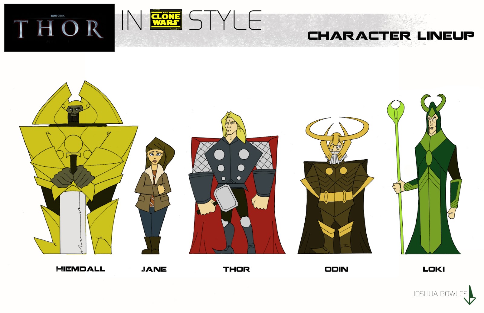 Thor In Star Wars Clone Wars Animated Style