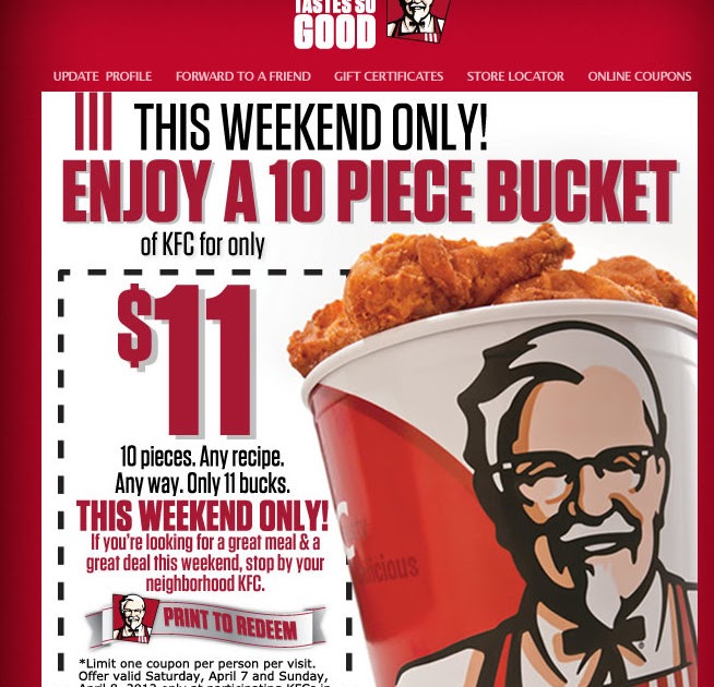 Barbara's Beat Get a KFC 10piece bucket for 11